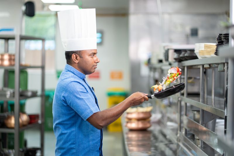 Fresh ingredients used in Jet's pizza kitchen